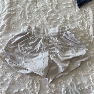 lululemon 2.5” White Athletic Running Shorts
